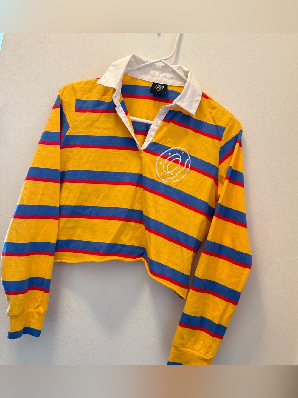 Odd Future Tyler the Creator Women’s XS Striped Collared Yellow Longsleeve Shirt